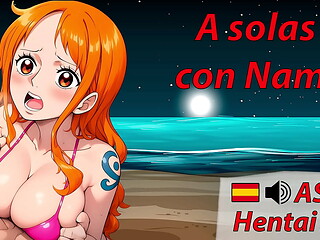 JOI ASMR hentai en espa&ntilde_ol con Nami de One Piece. Empieza suave pero...