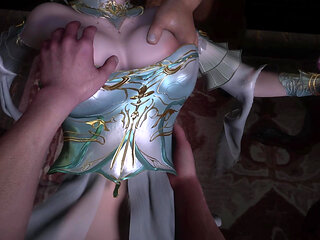 3D Horny Slut Asian Whore Have Her First Time Gangbang Sex