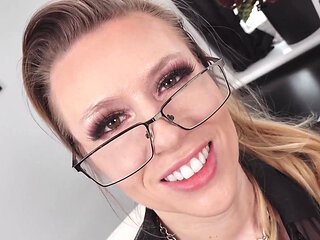 Horny Office Secretary Masturbating at Work