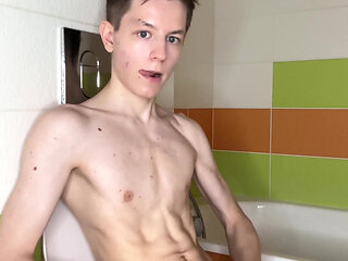 Good Jerking off Sitting on the Toilet