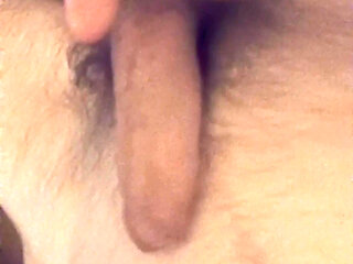 Stroking my big white cock until i cum.