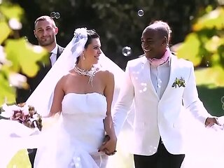 Wedding Day Passion: Interracial Threesome with BBC and Bride