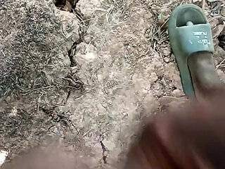 African Boy Masturbating Inside the Bush