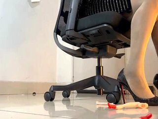 Tiny Bimbo Brat Crushed and Stomped at Work - Ignorant Giant