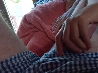 Couch Handjob Tease POV - Cock Out of Boxers & Intense Cumshot