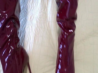 Body Vinyle Black Pantyhose and Boots Vinyle