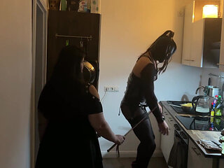 Fetish Lofts Cooking Session with TV Slave Part 2-4.