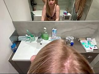 Stepson fuck my mouth, fuck me in the shower room