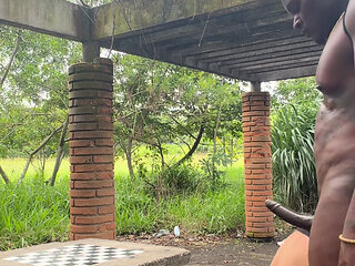 Hung Brazilian Riding BBC Outdoor Public Cruising Park