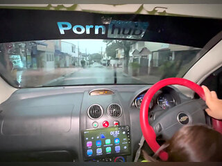 I Pay the Uber with a Blowjob and Fuck in the Parking Lot of My Building