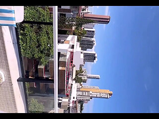 Hot Big Black Men Fucking the Naughty Trans at the Balcony with the Neighboors Seeing