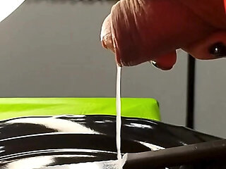 Jerking and shooting a big load for you to have a creamy dinner.