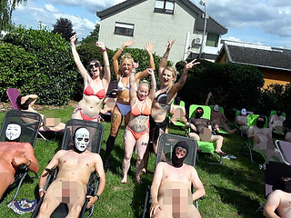 Neighborhood Sluts - Outdoor Bareback Gangbang