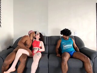 Blonde teen explores anal and oral with a big black cock