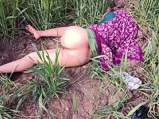 My elder brother's wife from Desi village was in an outdoor field with her shorts off, urinating, putting her finger in her pussy, and changing the corvette to take her brother-in-law's thick cock in her ass.