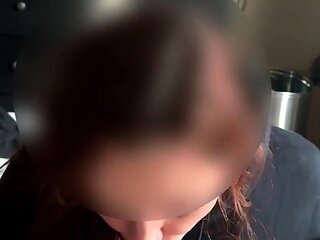 Afternoon throat pie. He cums so fast after days without it