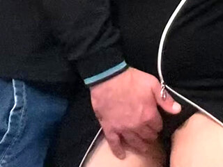 Fingering Slut's Pussy in Public Subway
