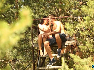 A Sweet Outdoor Getaway Date in a Treehouse and Passionate Kissing with His True Soulmate