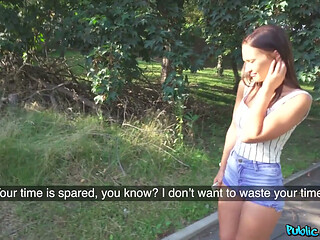 Public Agent - Latina Mina Moreno Sucks Cock in the Woods