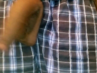 CMS Swinging big black uncut dick around and jerking