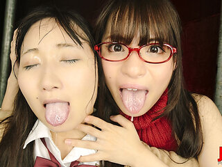 The Obsessive Lesbian Teacher's Saliva-drenched Face Licking Domination - Saiko Yatsuhashi & Misaki Yumeno