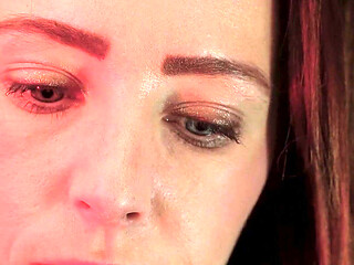 Petite Brunette Close up Smoking Tease