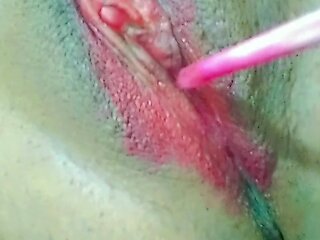 Fucking My Pussy With Red Lip Gloss