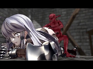 Goblin Punishing the Hero, futa Being Fucked, no Sound, futa Shemale