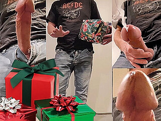 A Big Gift Causes a Big Cock and Big Cumshot