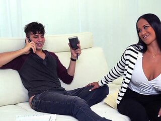 Brunette milf Jazmine Cruz seduced her stepson's friend Kai Jaxon