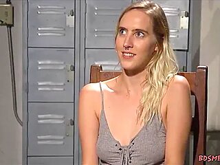 Blonde Tied And Demolished By Two Rude Fuckers