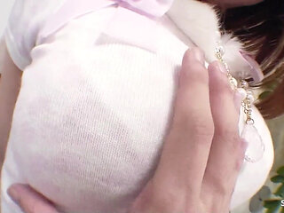 Cute Asian Teen Gets Uncensored Hairy Pussy Masturbated and Fucked