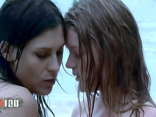 Clara Clara and Barbara-nux Blonde and Brunette Babes in a Wild Beach Threesome with Terry Kemaco