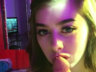 POV Blowjob Teen Girl Brunette Compilation