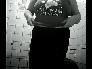 Sexy chubby showing off her body