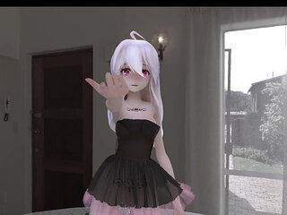 [mmd] chocolate Cream Black Stockings; Dress; Butt Plug; Anal Beads; Erotic Tattoos
