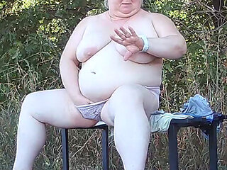 A Friend in the Park Undresses and Masturbates on a Bench