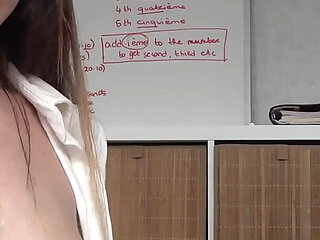 Teacher's Hiccupping Tit Tease