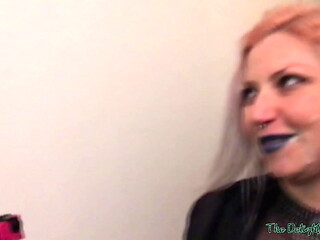 Sexy Tattooed Ex-Girlfriend doing her first Cumwalk in Amsterdam