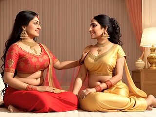 Bhabhi's udders get milked in this wild scene
