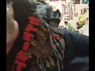 Me tied and gagged on the floor (self bondage)