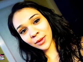 Skinny Brunette Coed Sabrina Sucks A Cock And Swallows The Cumshot!