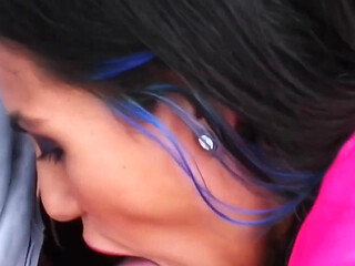 Hot Cum Slut Holly Dee Sucks off a Stranger on the Park Bench