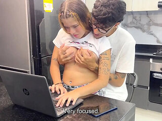 Stepsister Gabriela Wish Fucks Me Hard After I Help Her With Chores - Big Ass Latina Doggy Style & Blowjob