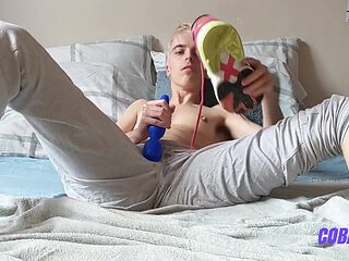 Wet Ftm Smells His Dirty Sneakers and Cums