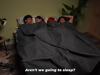 Friends end up in a partner swap after arriving home from a party - incredible foursome!