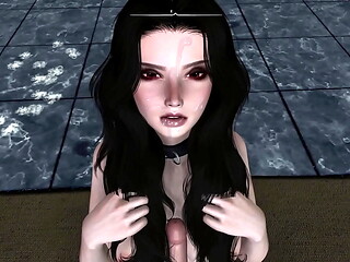 Serana gosta de um rosto cheio de porra