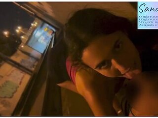 Public Blowjob Next To The Tram