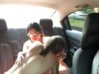 My friends fuck in my car, they make scissors.