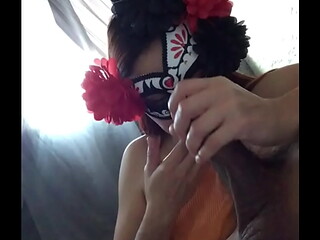 Watch his cock palpitating when he almost cums and then I stop&hellip_ but at the end I sabor that cum in my mouth couple of times